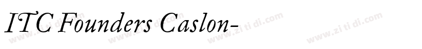 ITC Founders Caslon字体转换